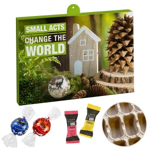 Calendrier de l’avent de marque Premium – version PAPIER avec Lindor de Lindt &amp; Hello Mini Stick de Lindt