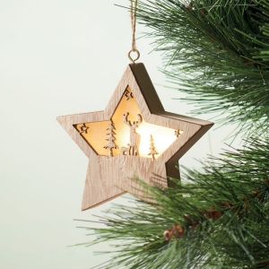 Suspension étoile MDF avec led - STARLIGHT 5