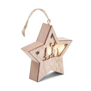 Suspension étoile MDF avec led - STARLIGHT