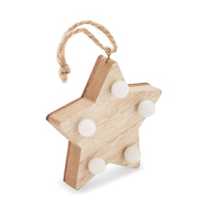 Étoile en bois avec lumières - LALIE 2