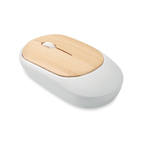 Souris sans fil personnalisable en bambou et ABS recycl
