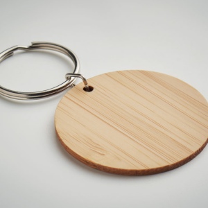 Porte-clés rond en bambou - ROUNDBOO 4