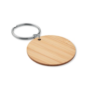 Porte-clés rond en bambou - ROUNDBOO 2