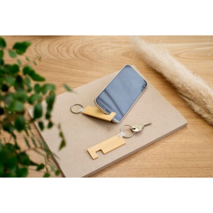 Porte-clés en bambou avec support de téléphone Orlando 5