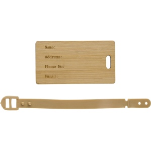 Porte-étiquette de valise en bambou Shawn 3