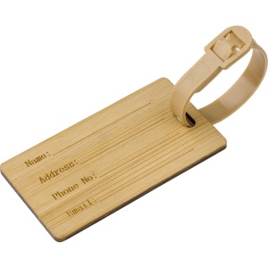 Porte-étiquette de valise en bambou Shawn 4