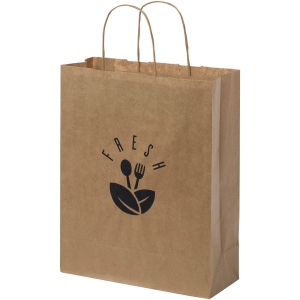 Sac en papier Kraft 80 g/m² avec poignées torsadées, 25 x 11 x 32 cm 2