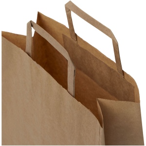 Sac en papier Kraft 80-90 g/m² avec poignées plates, 25 x 11 x 31 cm 8