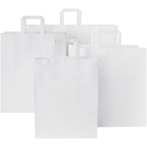 Sac en papier Kraft 80-90 g/m² avec poignées plates, 25 x 11 x 31 cm 11
