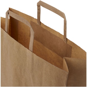 Sac en papier Kraft 80-90 g/m² avec poignées plates, 32 x 12 x 40 cm 7