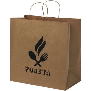 Sac en papier Kraft 80-90 g/m² avec poignées torsadées, 34 x 20 x 35 cm 2