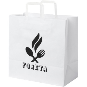 Sac en papier Kraft 80-90 g/m² avec poignées plates, 34 x 20 x 35 cm 3