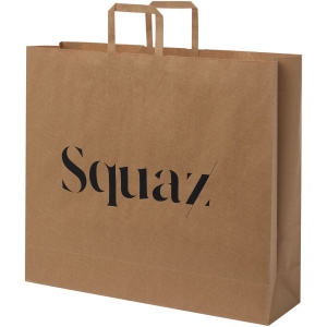 Sac en papier Kraft 90-100 g/m² avec poignées plates, 49,5 x 14 x 44 cm 2