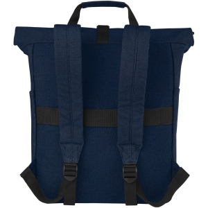 Sac à dos pour ordinateur portable Joey de 15 L en toile recyclée GRS 15 pouces avec dessus enroulable 15