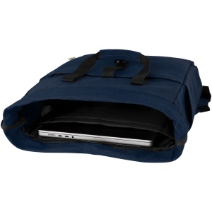 Sac à dos pour ordinateur portable Joey de 15 L en toile recyclée GRS 15 pouces avec dessus enroulable 23