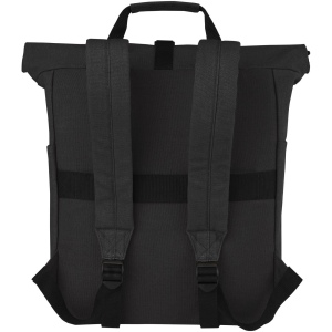 Sac à dos pour ordinateur portable Joey de 15 L en toile recyclée GRS 15 pouces avec dessus enroulable 13