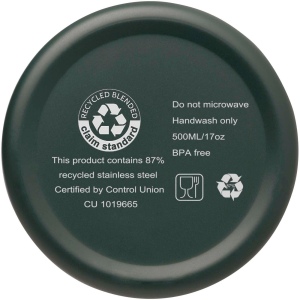 Bouteille isotherme Vasa en acier inoxydable recyclé certifié RCS de 500 ml avec isolation par le vide et couche de cuivre 31