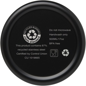 Bouteille isotherme Vasa en acier inoxydable recyclé certifié RCS de 500 ml avec isolation par le vide et couche de cuivre 35