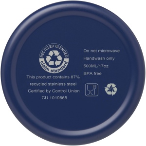 Bouteille isotherme Vasa en acier inoxydable recyclé certifié RCS de 500 ml avec isolation par le vide et couche de cuivre 36