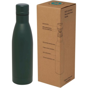 Bouteille isotherme Vasa en acier inoxydable recyclé certifié RCS de 500 ml avec isolation par le vide et couche de cuivre 5
