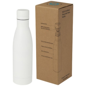 Bouteille isotherme Vasa en acier inoxydable recyclé certifié RCS de 500 ml avec isolation par le vide et couche de cuivre
