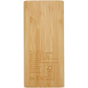 Batterie de secours Tulda de 10,000 mAh en bambou 5