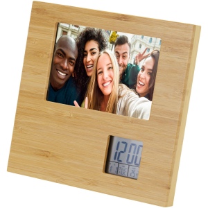 Cadre photo Sasa en bambou avec thermomètre 2
