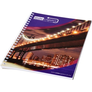 Carnet de notes à spirales A5 Desk-Mate® avec couverture arrière imprimée 3