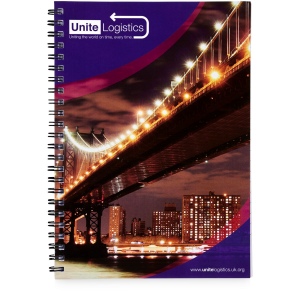 Carnet de notes à spirales A4 Desk-Mate® avec couverture arrière imprimée 4