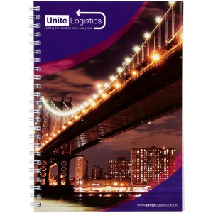 Carnet de notes à spirales A4 Desk-Mate® avec couverture arrière imprimée 5