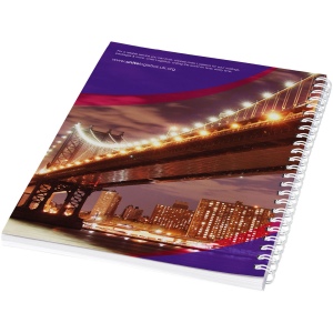 Carnet de notes à spirales A4 Desk-Mate® avec couverture arrière imprimée 7