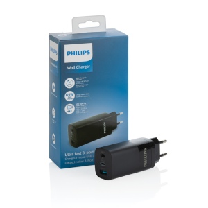 Chargeur mural USB 3 ports PD ultra-rapide Philips 65 W 9