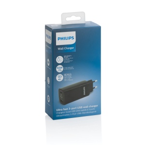 Chargeur mural USB 3 ports PD ultra-rapide Philips 65 W 10