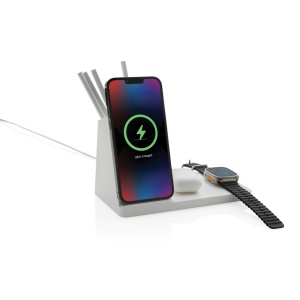 Chargeur 15W Ontario 3 en 1 plastique recyclé RCS et bambou 4