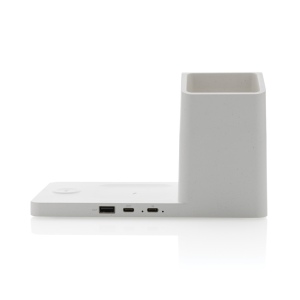 Chargeur 15W Ontario 3 en 1 plastique recyclé RCS et bambou 7