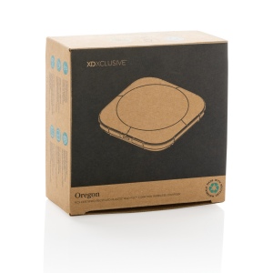 Chargeur 10W en plastique recyclé RCS et liège Oregon 10