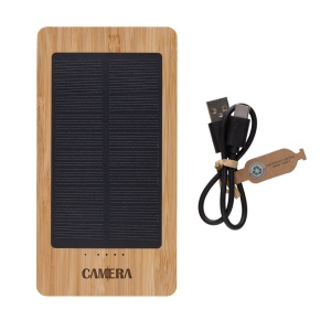 Batterie de secours solaire 10.000mAh en bambou Sunwick 7