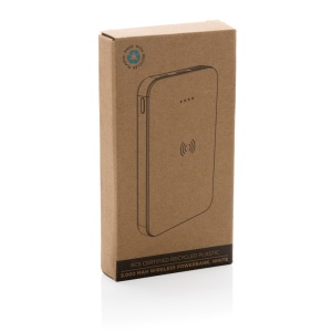 Powerbank 5000mAh avec induction 5W en plastique recyclé RCS 11