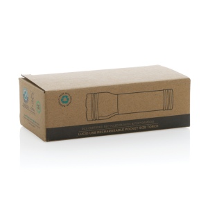 Lampe 1W en plastique recyclé RCS et bambou Lucid 12