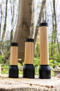 Lampe 3W en plastique recyclé RCS et bambou Lucid 9