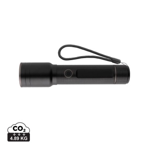 Torche robuste rechargeable par USB en aluminium recyclé RCS