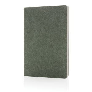 Cahier A5 en feutre recyclé certifié GRS Phrase 23