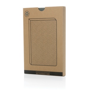 Cahier A5 en feutre recyclé certifié GRS Phrase 31