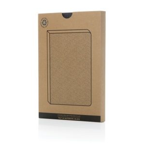 Cahier A5 en feutre recyclé certifié GRS Phrase 13