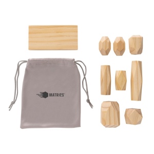 Pierres d'équilibre en bois dans une pochette Ukiyo Crios 6