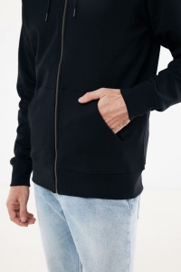 Sweat à capuche avec zip en coton recyclé IQONIQ Abisko 22