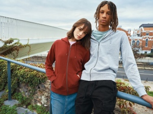 Sweat à capuche avec zip en coton recyclé IQONIQ Abisko 113