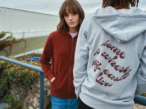 Sweat à capuche avec zip en coton recyclé IQONIQ Abisko 114