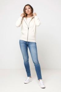 Sweat à capuche avec zip en coton recyclé IQONIQ Abisko 211
