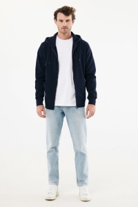 Sweat à capuche avec zip en coton recyclé IQONIQ Abisko 43